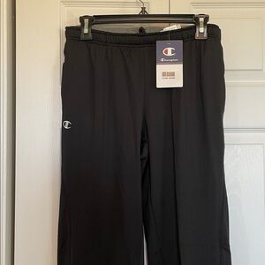 NWT Champion Women's M Athleticwear pants 8% spandex quarter zip calf drawstring